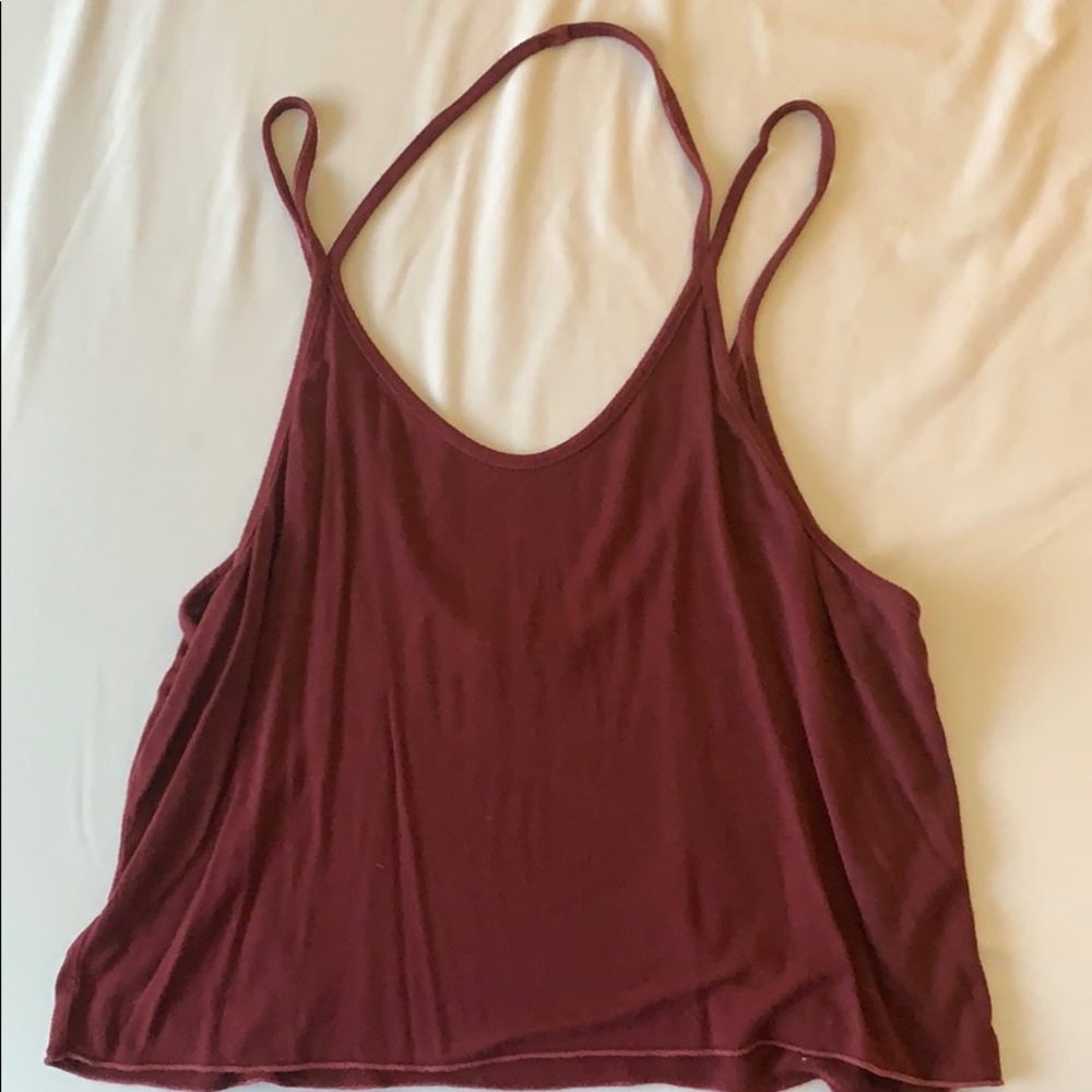 Brandy Melville maroon tank top